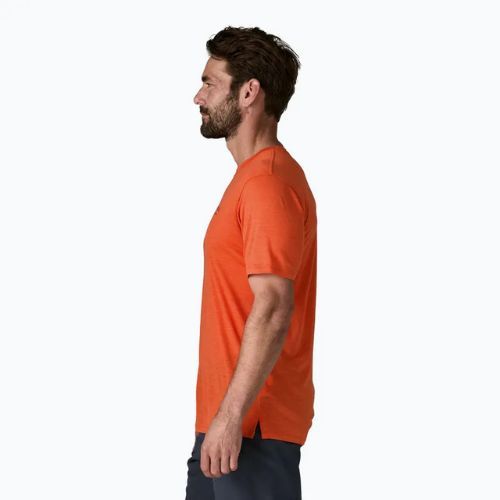 Koszulka męska Patagonia Cap Cool Merino Blend Graphic Shirt heritage header/coal orange