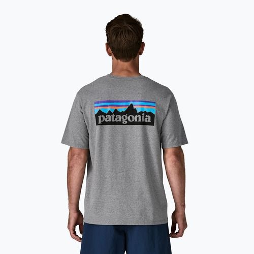 Koszulka męska Patagonia P-6 Logo Responsibili-Tee gravel heather
