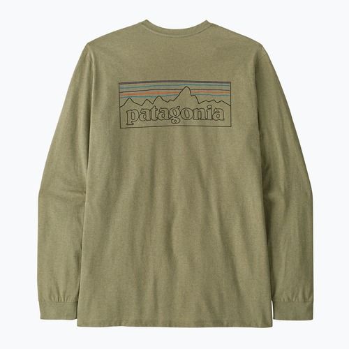Longsleeve męski Patagonia P-6 Logo Responsibili p-6 outline/gumtree green