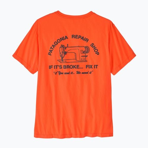 Koszulka męska Patagonia Repair Shop orange peel