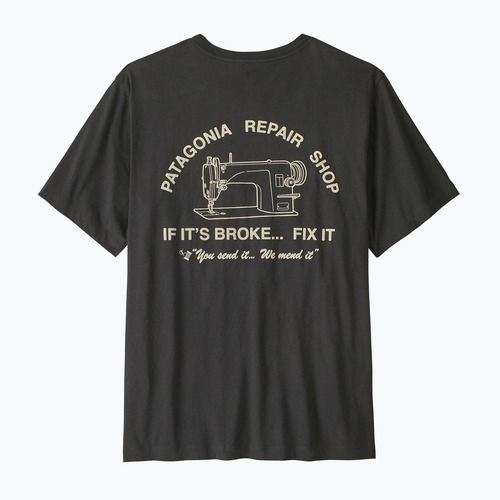 Koszulka męska Patagonia Repair Shop ink black