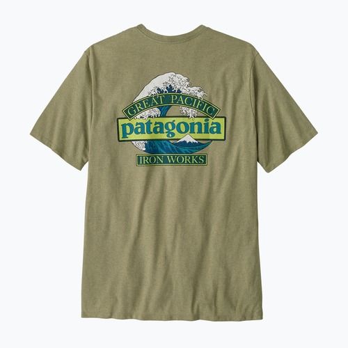 Koszulka trekkingowa męska Patagonia Great Waves Responsibili Tee gumtree green