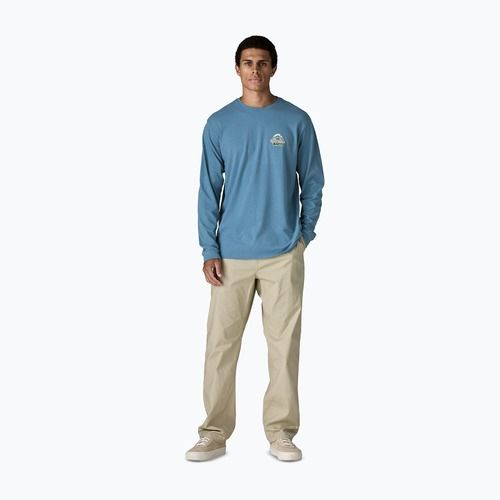 Longsleeve trekkingowy męski Patagonia Great Waves Responsibili Tee shore blue