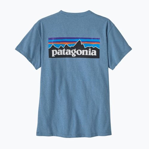 Koszulka damska Patagonia P-6 Logo Responsibili-Tee shore blue