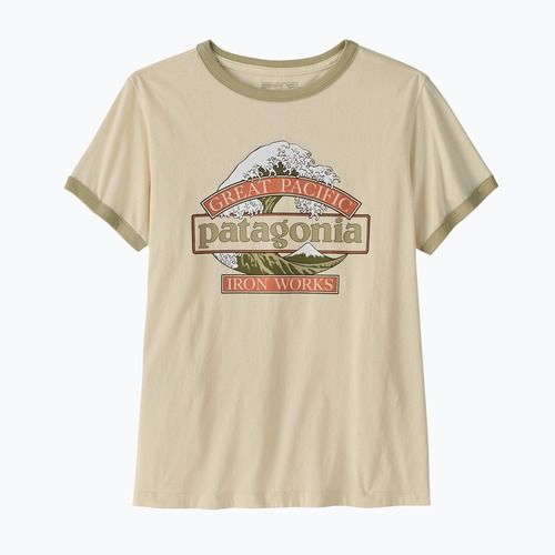 Koszulka damska Patagonia Great Waves Ringer Tee undyed natural