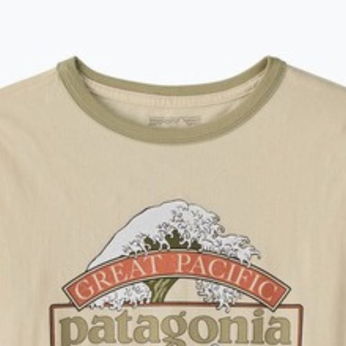 Koszulka damska Patagonia Great Waves Ringer Tee undyed natural