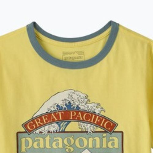 Koszulka damska Patagonia Great Waves Ringer Tee lemon zest
