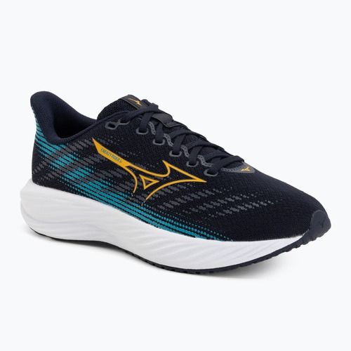 Buty do biegania dziecięce Mizuno Enerzy Rider Jr baritone blue/citrus/capri breeze