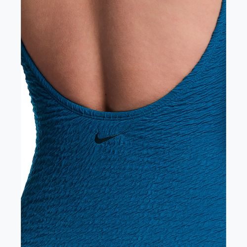 Strój pływacki jednoczęściowy damski Nike Shoreline Pucker Scoop Neck black