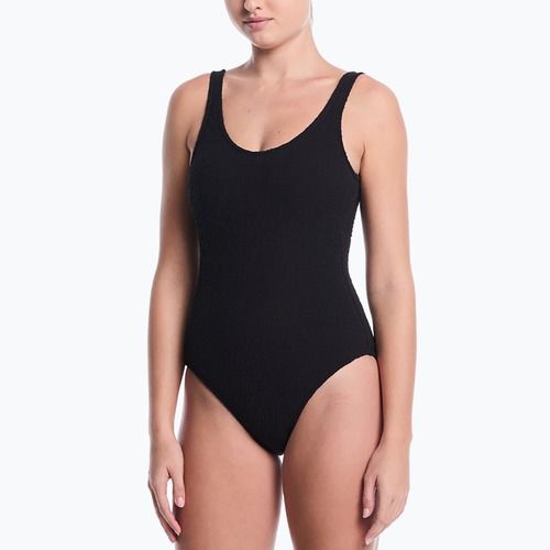 Strój pływacki jednoczęściowy damski Nike Shoreline Pucker Scoop Neck black