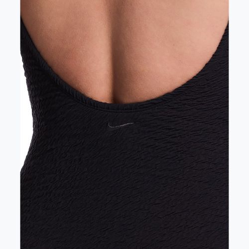Strój pływacki jednoczęściowy damski Nike Shoreline Pucker Scoop Neck black