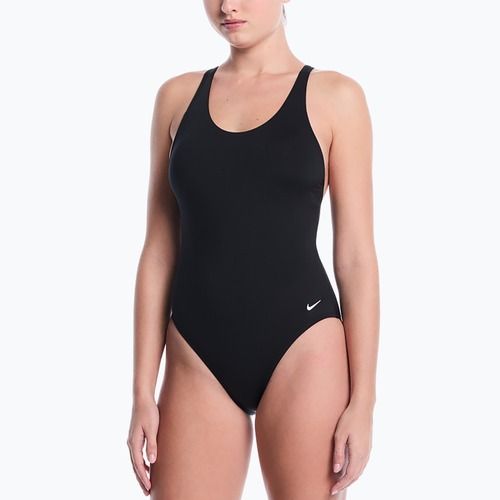Strój pływacki jednoczęściowy damski Nike Essential Scoop Neck black