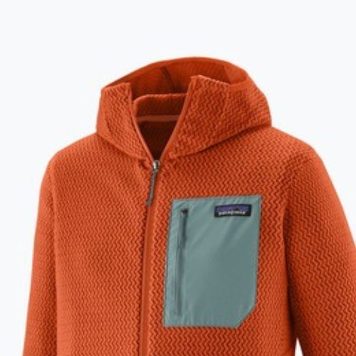 Bluza trekkingowa męska Patagonia R1 Air Full Zip Hoody coal orange