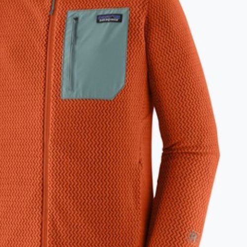 Bluza trekkingowa męska Patagonia R1 Air Full Zip Hoody coal orange