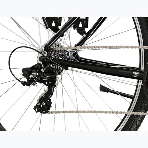 Rower trekkingowy męski KROSS Trans 1.0 czarny/srebrny/połysk