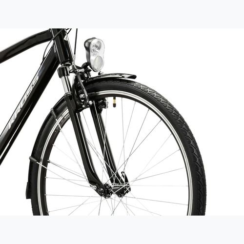 Rower trekkingowy męski KROSS Trans 1.0 czarny/srebrny/połysk
