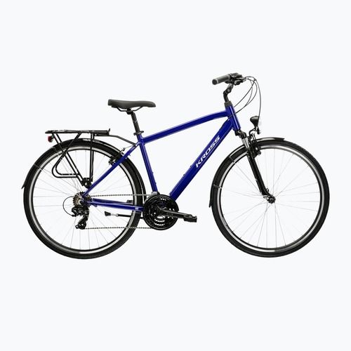 Rower trekkingowy męski KROSS Trans 1.0 granatowy/srebrny/połysk