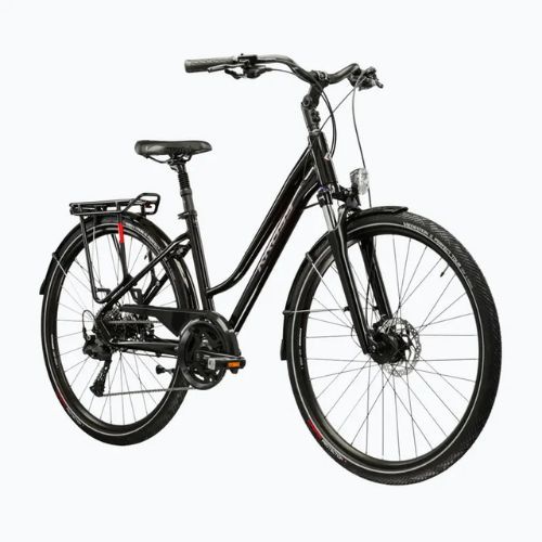 Rower trekkingowy damski KROSS Trans 7.0 W czarny/różowy/połysk