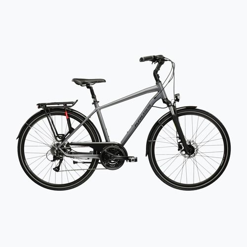 Rower trekkingowy męski KROSS Trans 4.0 szary/czarny/matowy