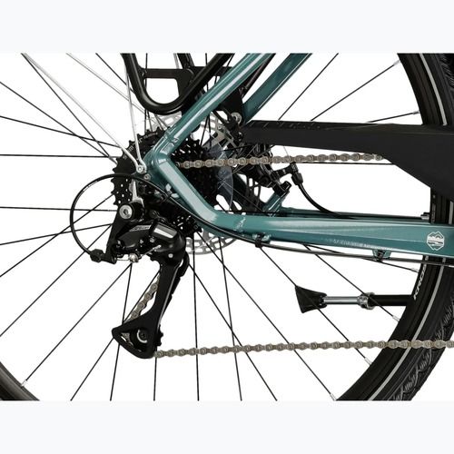 Rower trekkingowy męski KROSS Trans 3.0 zielony/srebrny/połysk