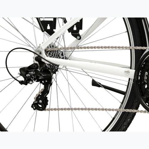 Rower trekkingowy damski KROSS Trans 1.0 W biały/szary/połysk