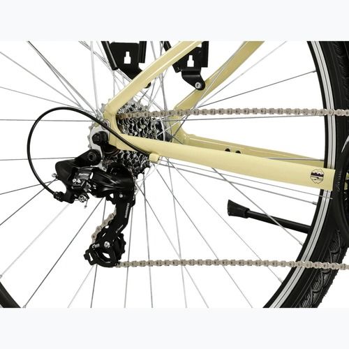 Rower trekkingowy damski KROSS Trans 1.0 W beżowy/fioletowy/połysk