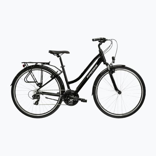 Rower trekkingowy damski KROSS Trans 1.0 W czarny/srebrny/połysk