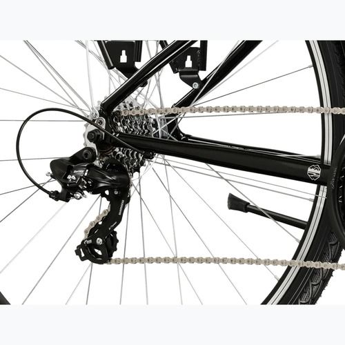 Rower trekkingowy damski KROSS Trans 1.0 W czarny/srebrny/połysk