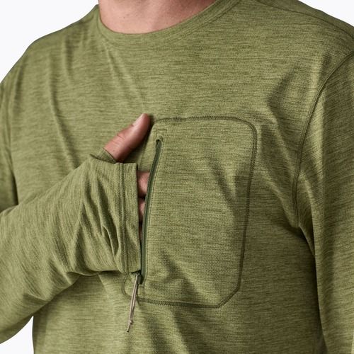 Longsleeve męski Patagonia Capilene Cool Sun caper green/buckhorn green x-dye