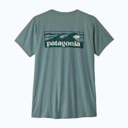 Koszulka damska Patagonia Capilene Cool Daily Shirt - Boardshort Logo blue sage/light blue sage x-dye