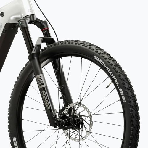 Rower elektryczny damski KROSS Influx Hyb 5.0 W 27.5 el. 800 Wh srebrny/niebieski/połysk
