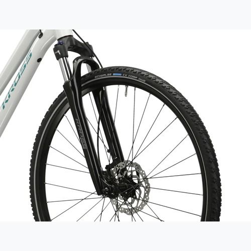 Rower crossowy damski KROSS Evado 7.0 W biały/turkusowy/połysk