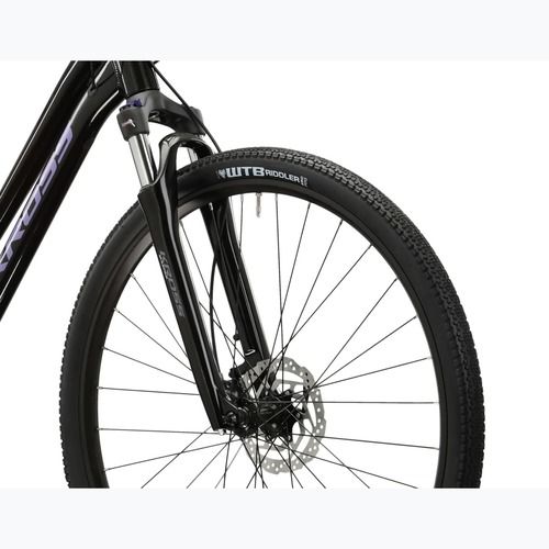 Rower crossowy damski KROSS Evado 7.0 W czarny/fioletowy/połysk