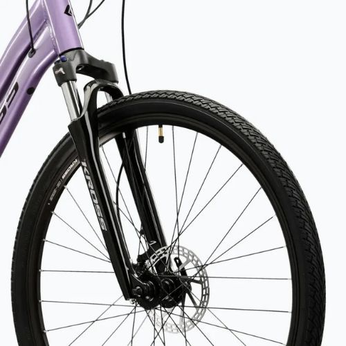 Rower crossowy damski KROSS Evado 5.0 W fioletowy/czarny/połysk