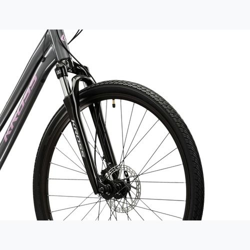 Rower crossowy damski KROSS Evado 4.0 W szary/różowy/połysk