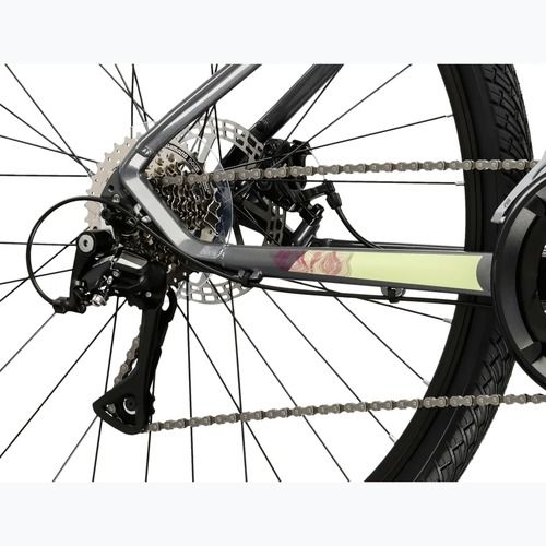 Rower crossowy damski KROSS Evado 3.0 W szary/zielony