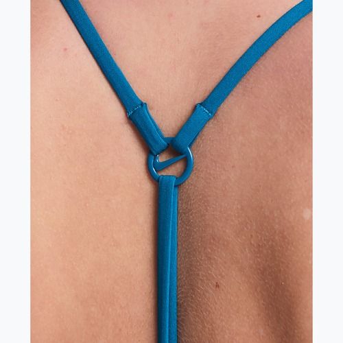 Strój pływacki jednoczęściowy damski Nike Swoosh Link Y-Back green abyss