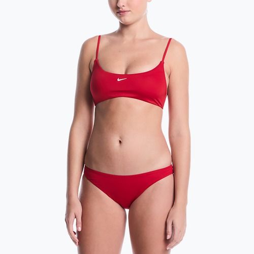 Strój pływacki dwuczęściowy damski Nike Essential Bralette Bikini gym red