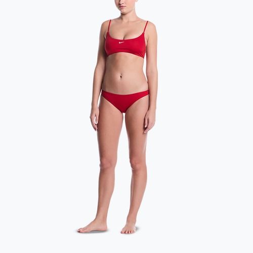 Strój pływacki dwuczęściowy damski Nike Essential Bralette Bikini gym red