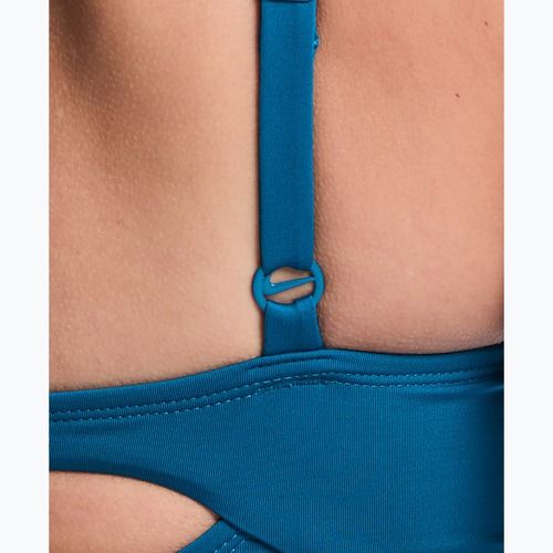 Strój pływacki jednoczęściowy damski Nike Essential V-Neck green abyss