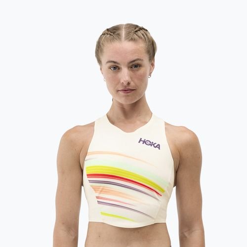 Top treningowy HOKA Race Day Crop alabaster flare