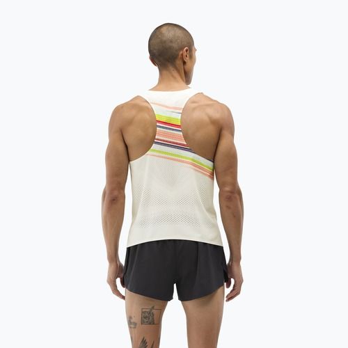 Koszulka do biegania męska HOKA Race Day Singlet alabaster flare