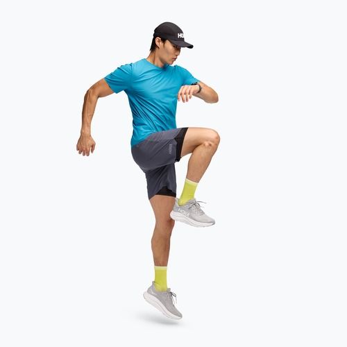 Spodenki do biegania męskie HOKA Glide 7'' 2in1 charcoal grey