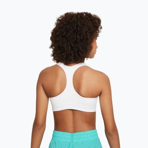 Biustonosz treningowy dziecięcy Nike Swoosh white/pure platinum