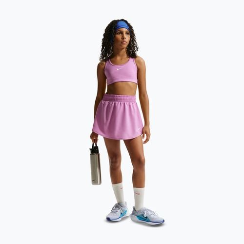 Biustonosz treningowy dziecięcy Nike Swoosh light magenta/white