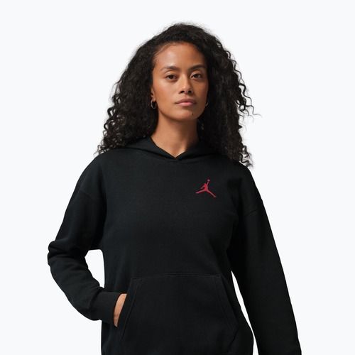 Bluza damska  Jordan Fleece Hoodie black/gym red