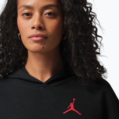 Bluza damska  Jordan Fleece Hoodie black/gym red