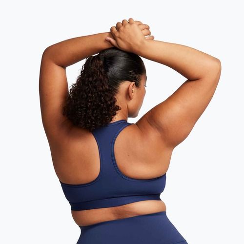 Biustonosz treningowy Nike Swoosh Medium Support midnight navy/white
