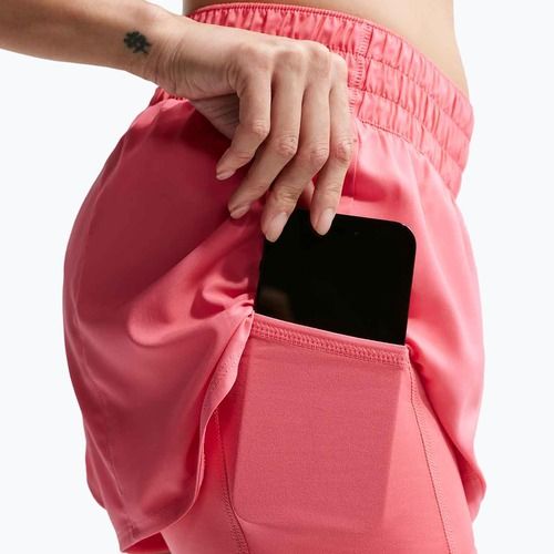 Spodenki do biegania damskie Nike One Dri-FIT 2IN1 sea coral/white