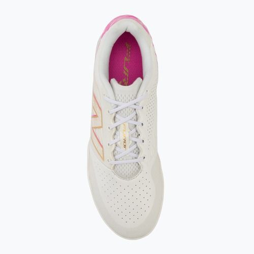 Buty piłkarskie New Balance Furon Pro V8 IN pink heat/sea salt/gold metallic